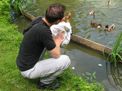 Noah eendjes voeren3